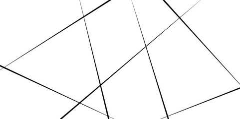 Chaotic abstract line seamless pattern. Random geometric line seamless pattern. Black outline monochrome texture. Vector illustration.