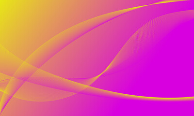 yellow purple violet with smooth lines wave curves on gradient abstract background