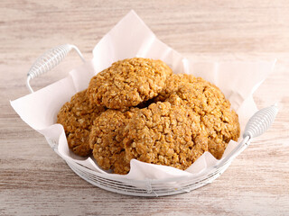 baked oat and coconut cookies