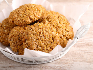 baked oat and coconut cookies