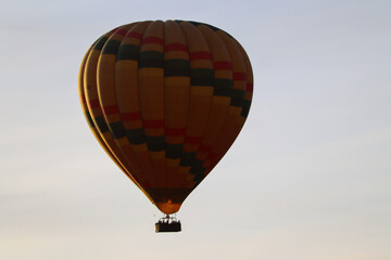 hot air balloon in flight over Masai Mara national park