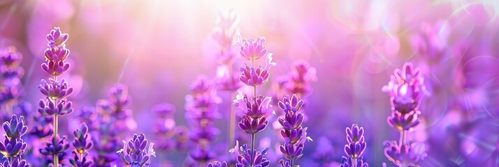 Fototapeta premium lavender flowers with copy space