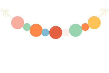 Pom Pom Garland Festoon. Birthday Pom Pom Garland. Retro Groovy Pom Pom Garland.