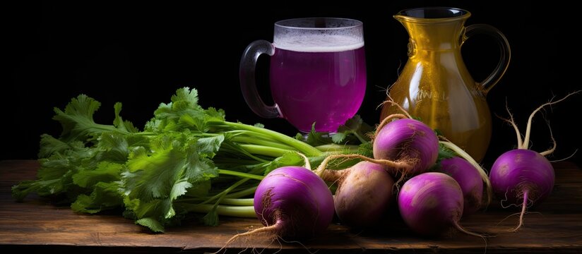 Turnip juice known as salgam suyu is a popular drink in Turkey copy space image