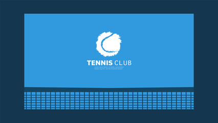 Tennis club with Tennis ball logo use in online sporting events, Illustration for Tennis sports concept, Vector Illustration EPS 10