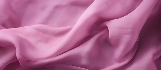 Obraz premium A textured pink linen cloth with wrinkles serving as a background for creative use of copy space image