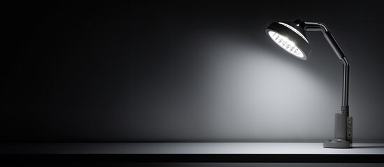 A copy space image of an LED lamp standing alone against a white background