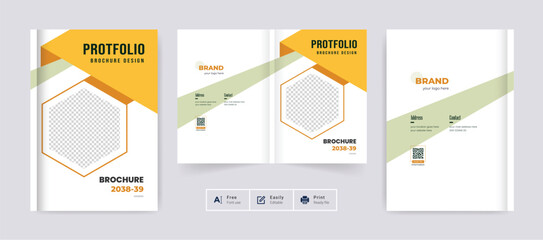 Modern corporate Business brochure cover page annual report book cover business profile design template elegant modern editable text and vector design layout