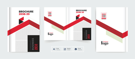 Modern corporate Business brochure cover page annual report book cover business profile design template elegant modern editable text and vector design layout