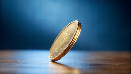 Coin Flip: An image showing a coin mid-air during a flip, symbolizing decision-making, chance, or risk-taking in business and finance.	
