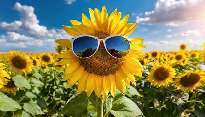 Sunflower with Sunglasses