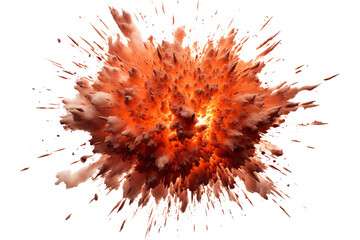 A fiery explosion with sparks and flames.