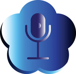 Sound controls button set flat round Interface web button multimedia mute and audio music volume vector illustration