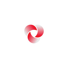 Abstract logo design modern shape circle curve vector