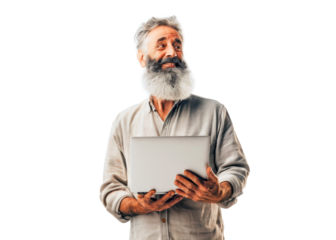 Middle Eastern Man with Laptop