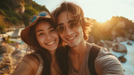 Happy couple enjoying Radiates love, happiness, and the scent of summer.