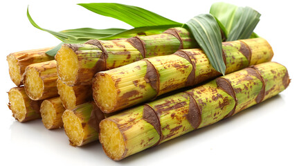 sugar cane cut on white background