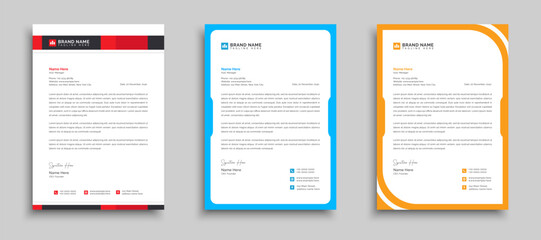 Professional business letterhead design for corporate company. letterhead design. Letter head stationery layout design