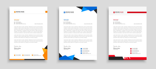 Abstract letterhead design template with yellow, blue, and green color. Editable letterhead design layout, letterhead, letter head, Business letterhead design