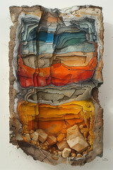 Illustration of Soil Layers: Unveiling the Earth's Hidden Tapestry.	