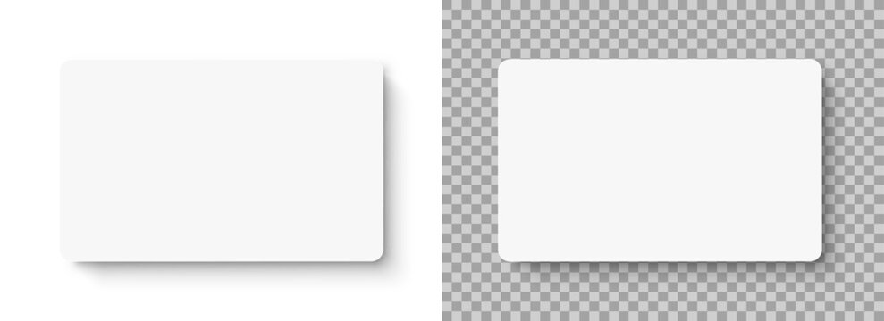 Mockup realistic business card set, gift card paper placeholder template mockup with shadows effect, mockup visit card