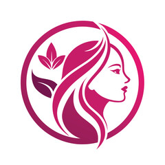 Logo for a beauty parlor vector silhouette 
