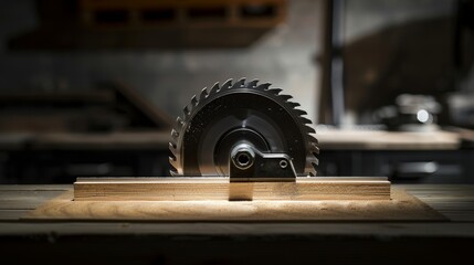 Circular saw on a DIY circular saw track, made of a long melamine wood piece and an aluminum rule.