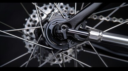 Obraz premium Dismantling and lubricating with oil the bicycle wheel bearings. Do-it-yourself bicycle repair. Top view with copy space