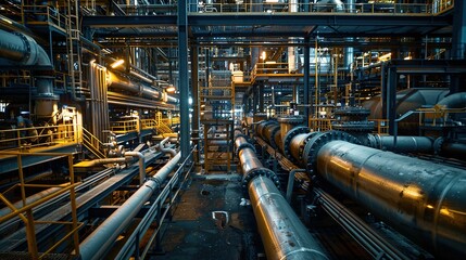 Fototapeta premium Oil and gas industrial facility