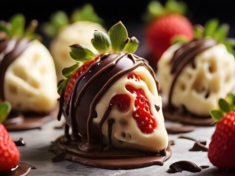 Strawberries with chocolate