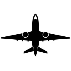 A Big Pessenger Air plane on the Sky Vector silhouette 