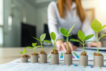 Ascending Professional Path: Woman in Office