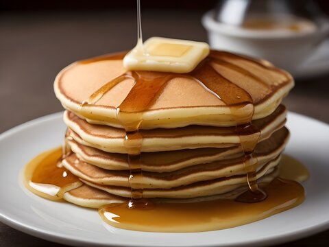 Pancakes with syrup