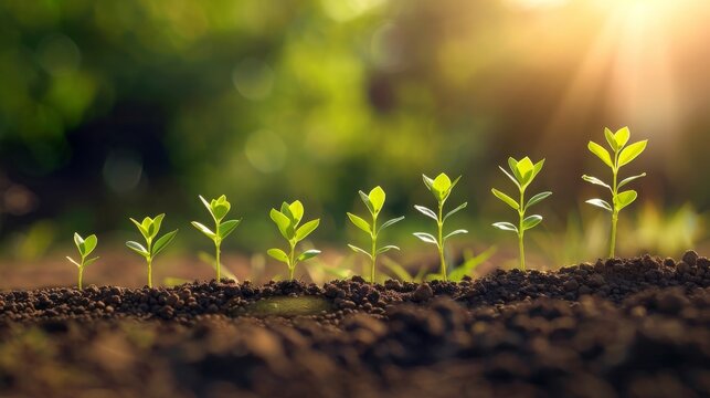 Development and growth concept. Businessman plan growth and increase of positive indicators in his business.