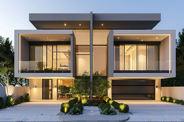 exterior outlook of modern house.