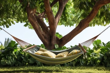 Take a break from the hustle and bustle of everyday life and relax in the gentle sway of a hammock.