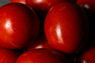 Greek Easter eggs dyed naturally with onion skins