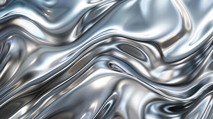 An expansive backdrop of flowing metal chrome