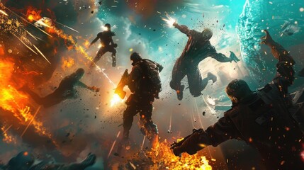 Video Game Dramatic Combat Explosion