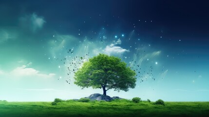 Fototapeta premium tree in the field