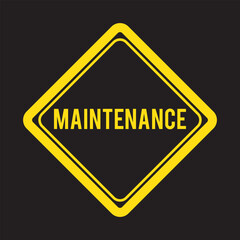 Obraz premium maintenance sign vector icon on white background