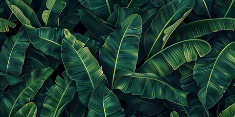Group background of dark green tropical leaves background. concept of nature