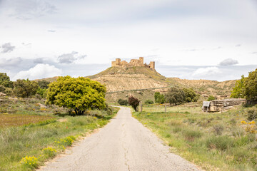 Medieval castle of Montearagon, municipality of Quicena, province of Huesca, Aragon, Spain