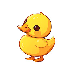 Cute Cartoon Duck It'S Bright Eyes Twinkling, Cartoon Illustration