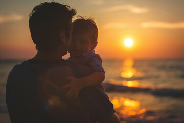 Heartfelt Father's Day image capturing precious moments between father and child.