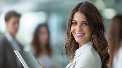 Confident Woman in Modern Office