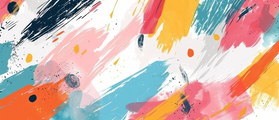 Abstract background with colorful painted shapes and spots adds a modern, artistic touch to any creative project or digital content