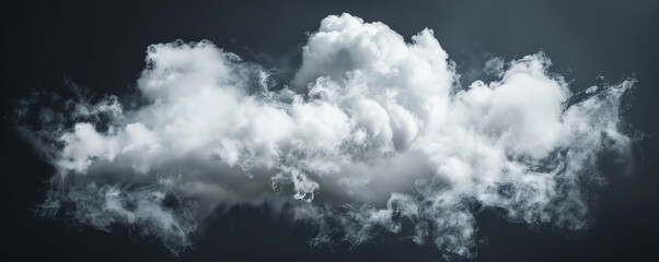 cloud on grey background, AI generated