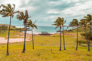 Easter Island Anakena beach