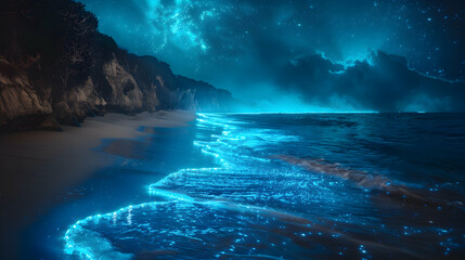 Enchanting Bioluminescent Bay: A Captivating Nighttime Escape into Nature s Glowing Wonders